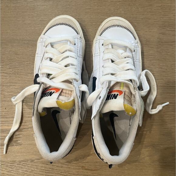 Nike Blazer Low 77 Jumbo Sneakers White Black Men Size 8.5 Athletic Casual Shoes main image 8